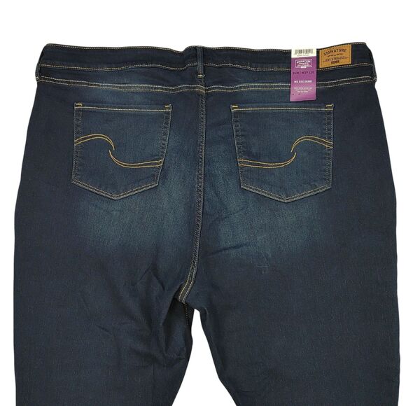 Levi's Signature Gold Mid-Rise Skinny Stretch Jeans Dark Blue 24M W37 x L30 NWT - Picture 4 of 15